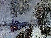 Claude Monet Train in the Snow Sweden oil painting artist